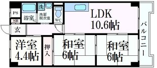 オカダハイライズの物件間取画像